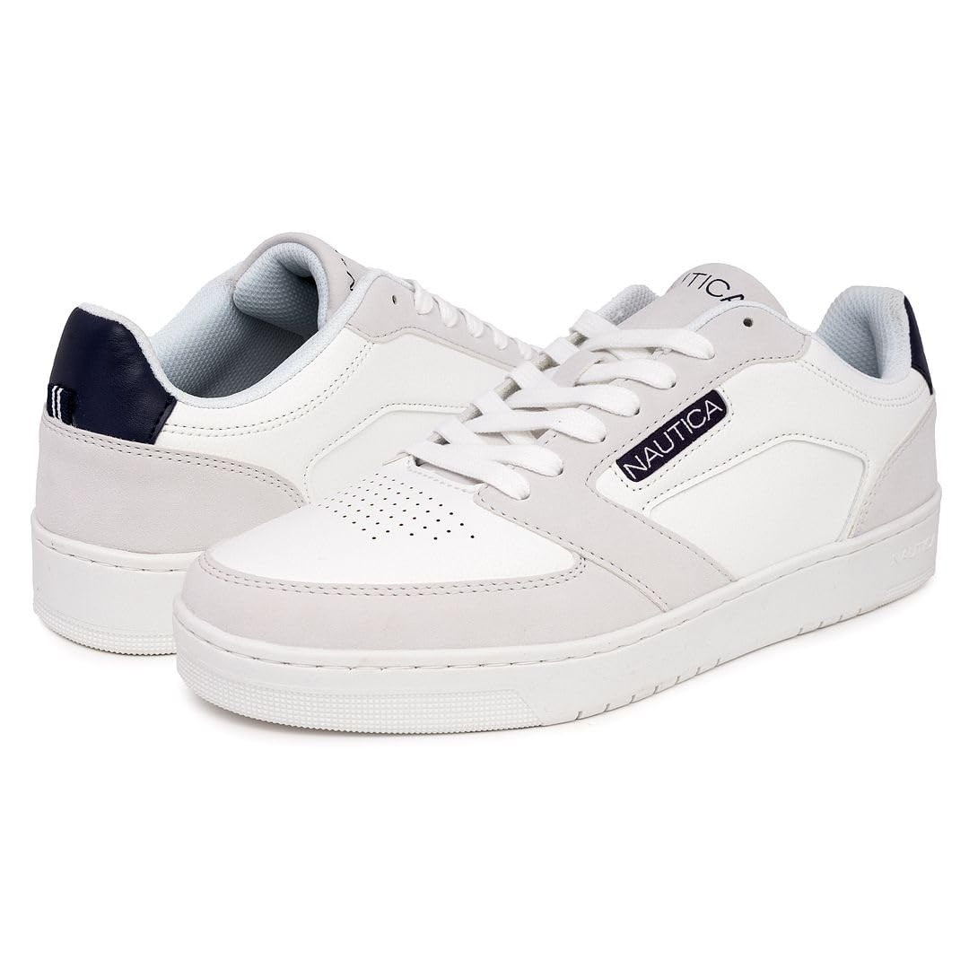 Foto 7 pulgar | Zapatilla Deportiva Shoe Nautica Bascule Casual Con Cordones, Color Blanco/gris/azul Marino - Venta Internacional.