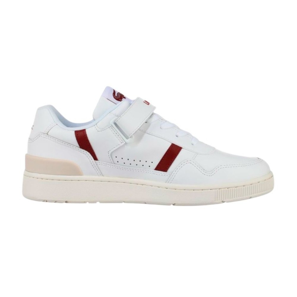 Foto 2 pulgar | Tenis Lacoste T- Clip Blanco Vino