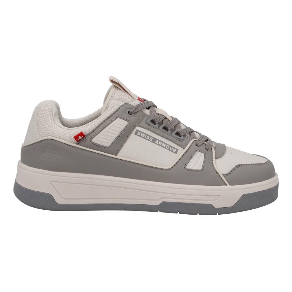 Foto 2 pulgar | Tenis Swiss Armour Hombre Casual Urbano Ajustables Gris