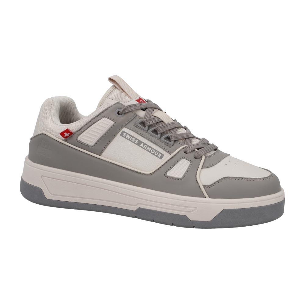 Foto 3 pulgar | Tenis Swiss Armour Hombre Casual Urbano Ajustables Gris