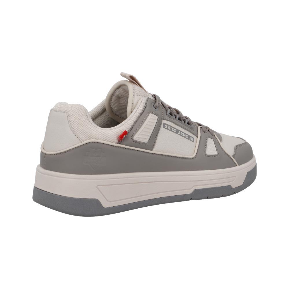 Foto 4 pulgar | Tenis Swiss Armour Hombre Casual Urbano Ajustables Gris