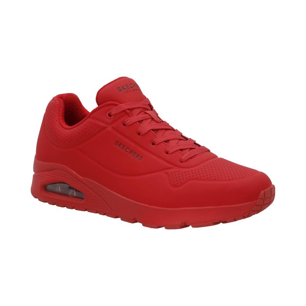 Foto 2 | Tenis Skechers Caballero Confort Memory Foam Casual Rojo
