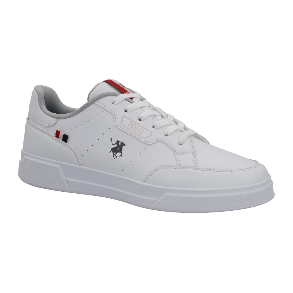Foto 3 pulgar | Tenis York Team Polo Club Casual Urbano Ajustable Blanco para Hombre