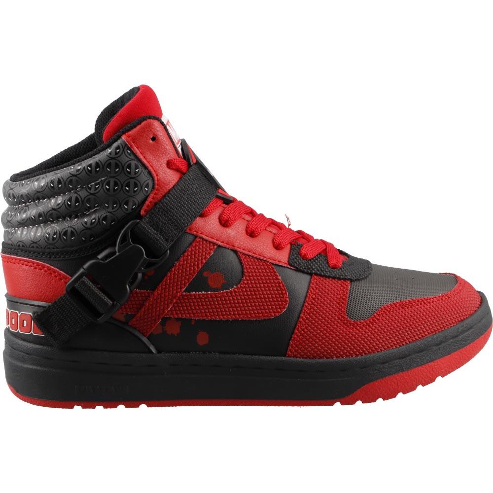 Tenis Marvel Hombre Botin Dead Pool Comodos Rojo