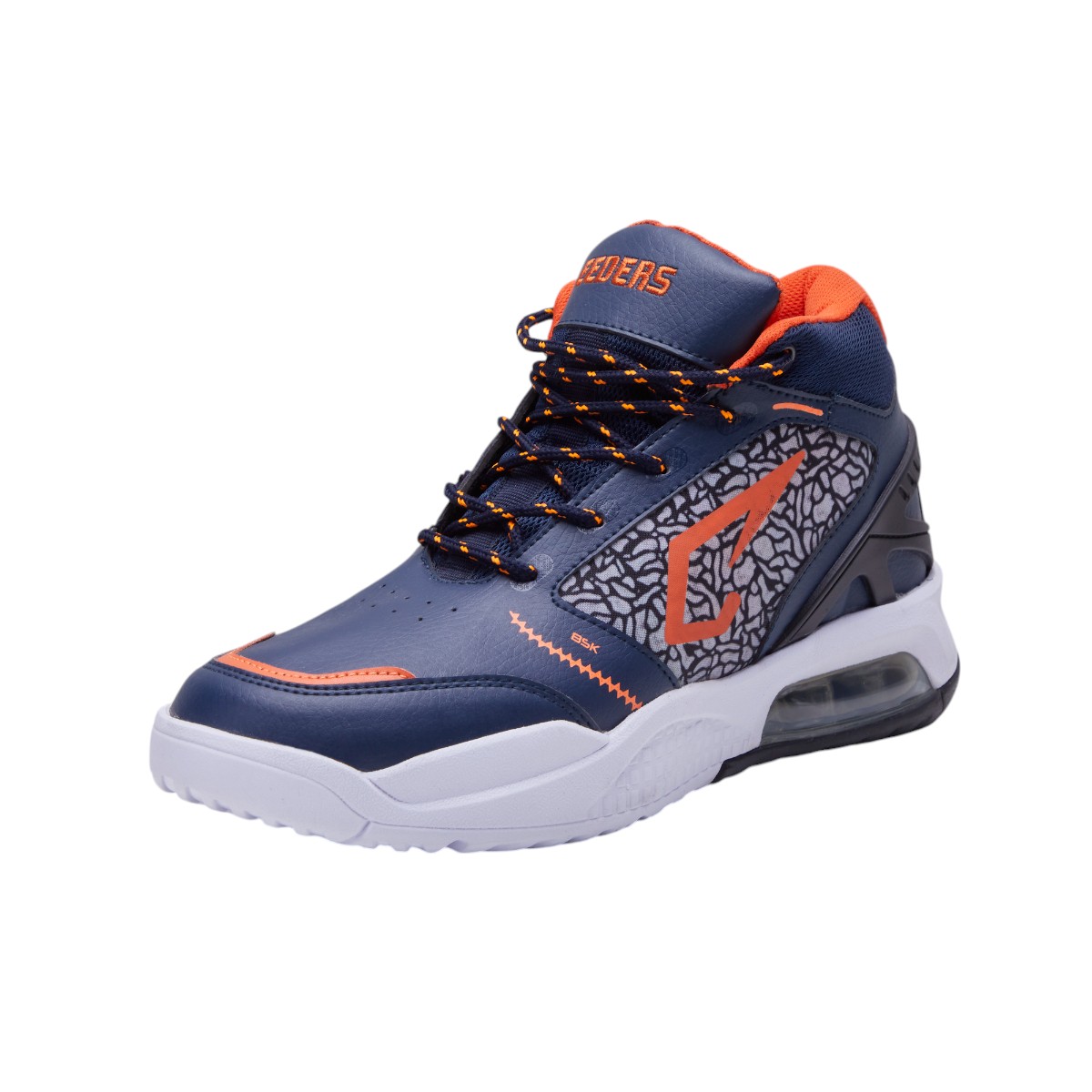 Tenis Calzado Watanabe Color Azul Deportivos Casuales Detalles Naranja