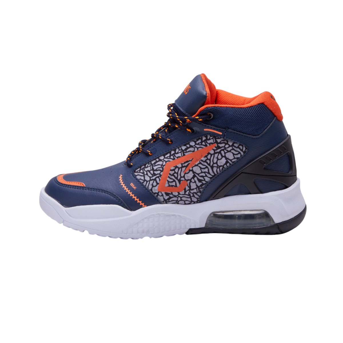 Foto 3 pulgar | Tenis Calzado Watanabe Color Azul Deportivos Casuales Detalles Naranja