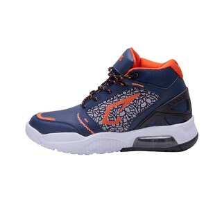 Foto 2 | Tenis Calzado Watanabe Color Azul Deportivos Casuales Detalles Naranja
