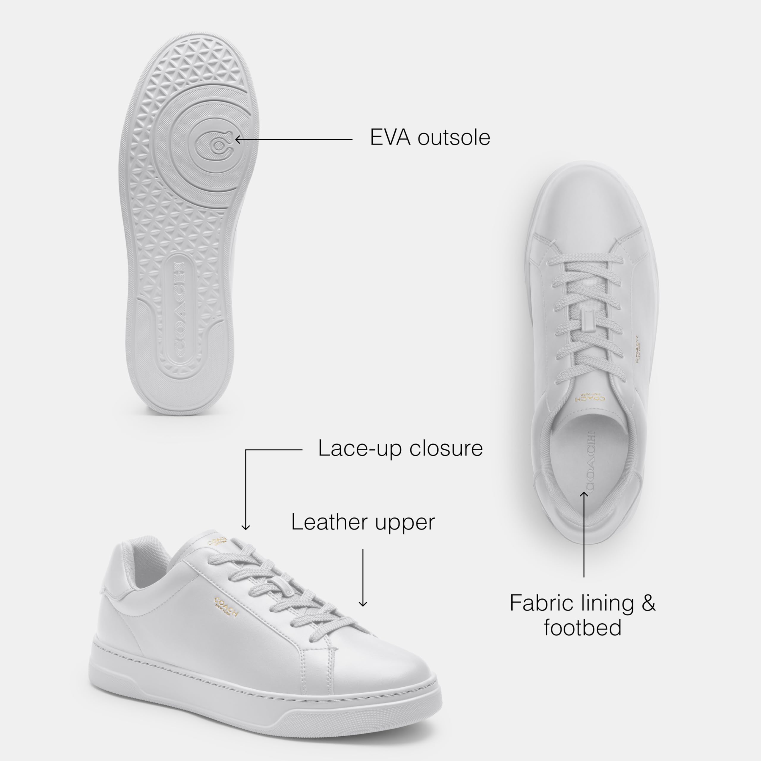 Foto 3 | Tenis Coach High Line Blancos para Hombre- Venta Internacional