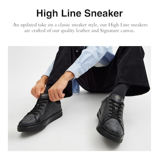 Foto 2 | Sneaker Coach High Line Negro de Cuero para Hombre - Venta Internacional