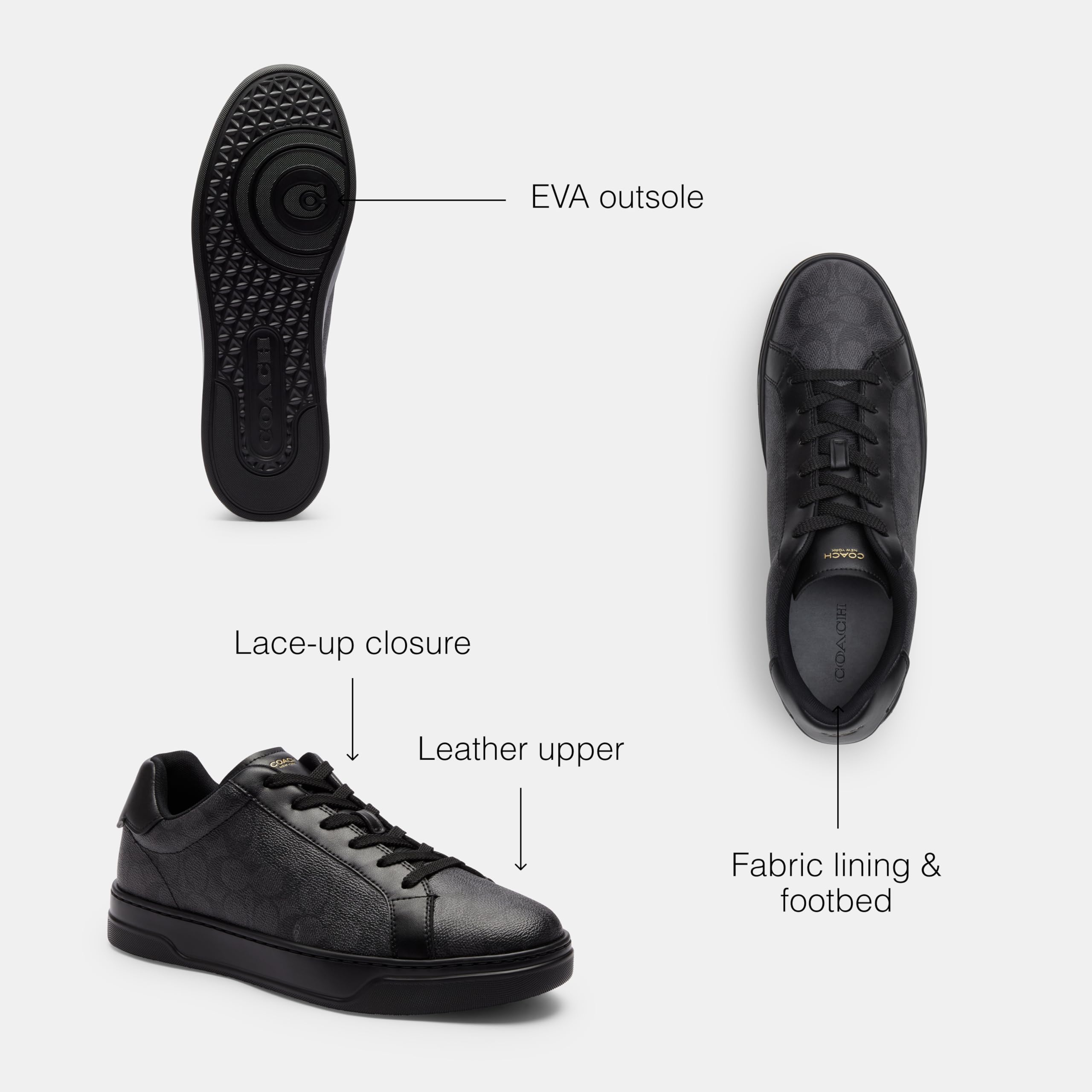 Foto 4 pulgar | Sneaker Coach High Line Negro de Cuero para Hombre - Venta Internacional