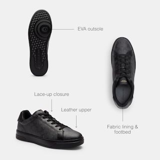 Foto 3 | Sneaker Coach High Line Negro de Cuero para Hombre - Venta Internacional