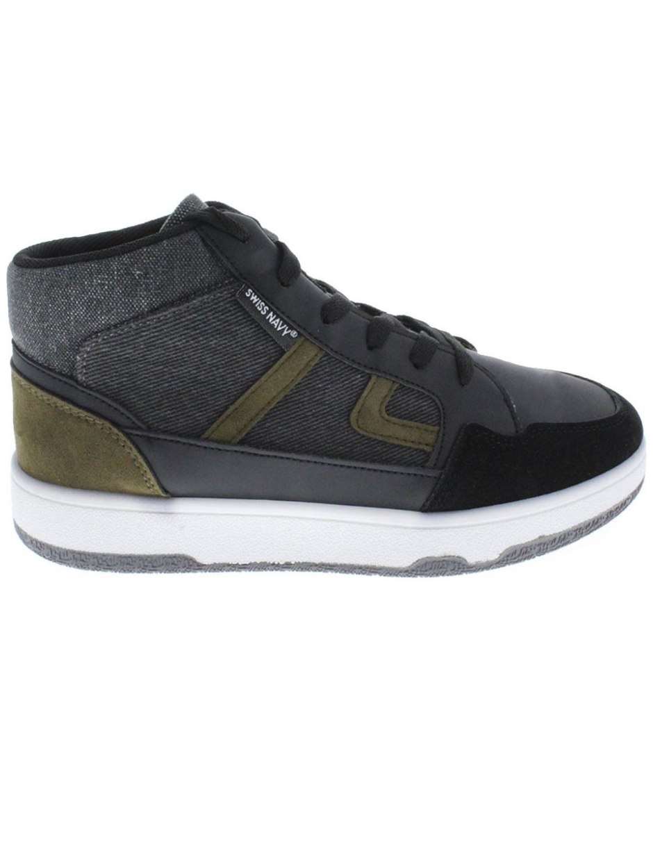 Foto 2 pulgar | Tenis Casual Swiss Navy 24395 De Bota Gris Para Hombre