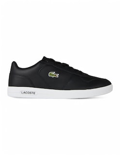 Foto 2 | Tenis/sneakers Lacoste T-base De Piel Negro Casual De Hombre