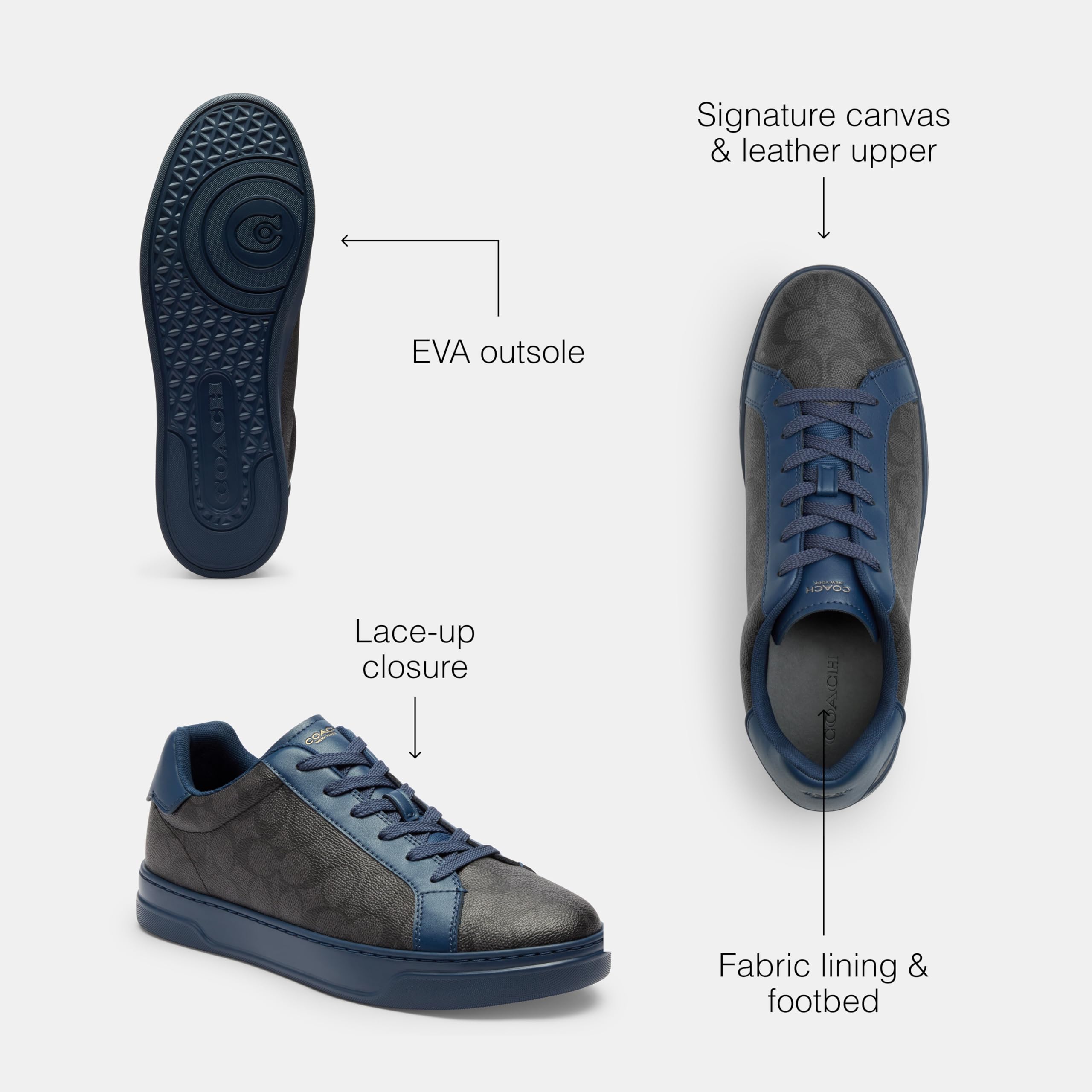 Foto 4 pulgar | Zapatilla Coach High Line Azul para Hombre   - Venta Internacional