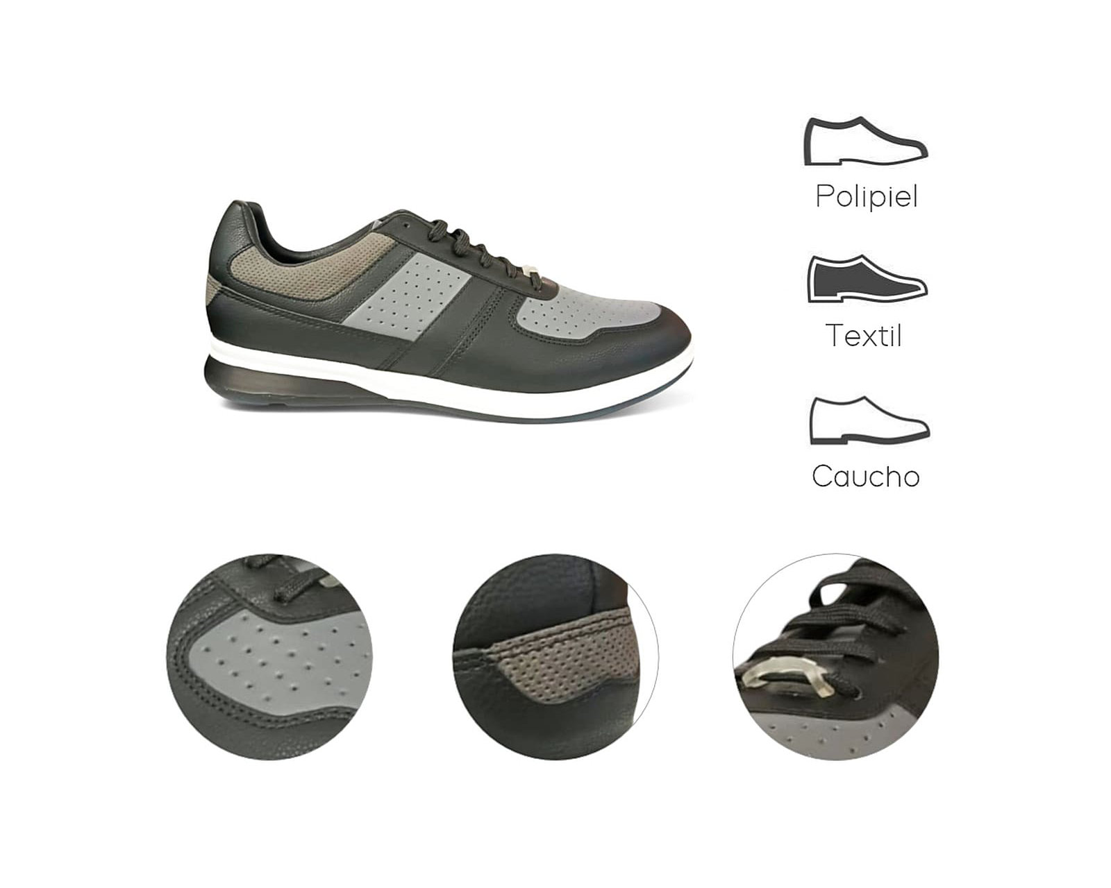Foto 8 pulgar | Tenis Para Hombre Lob Footwear Napa Negro 65605000