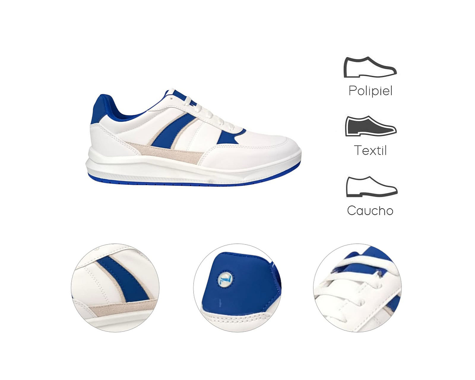 Foto 8 pulgar | Tenis Para Hombre Lob Footwear Napa Blanco 65605001