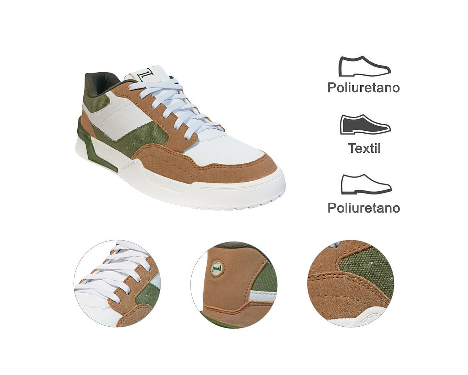 Foto 8 pulgar | Tenis Para Hombre Lob Footwear Napa/lona Blanco 69904533
