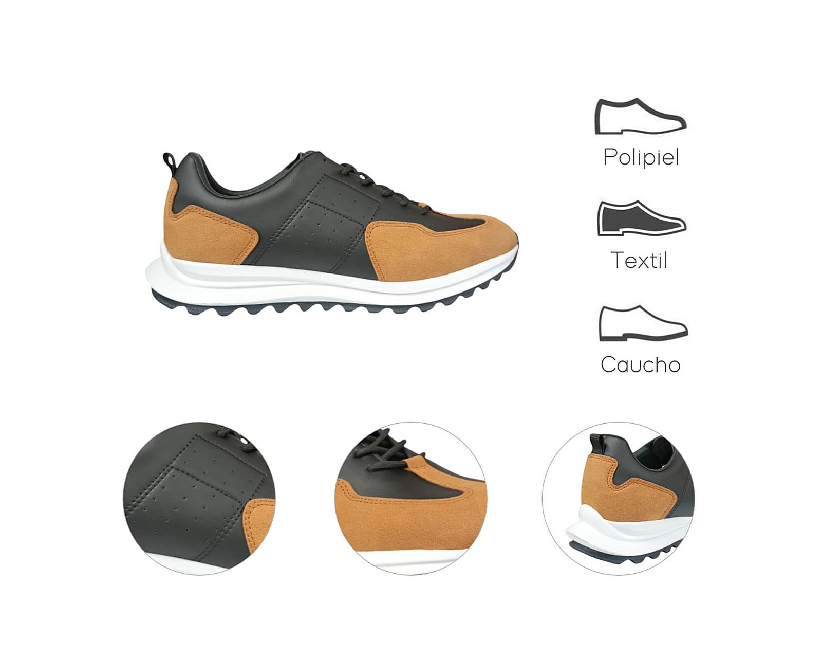 Foto 8 pulgar | Tenis Para Hombre Lob Footwear Napa Negro 65605003