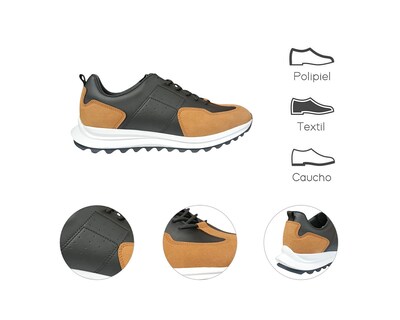 Foto 7 | Tenis Para Hombre Lob Footwear Napa Negro 65605003