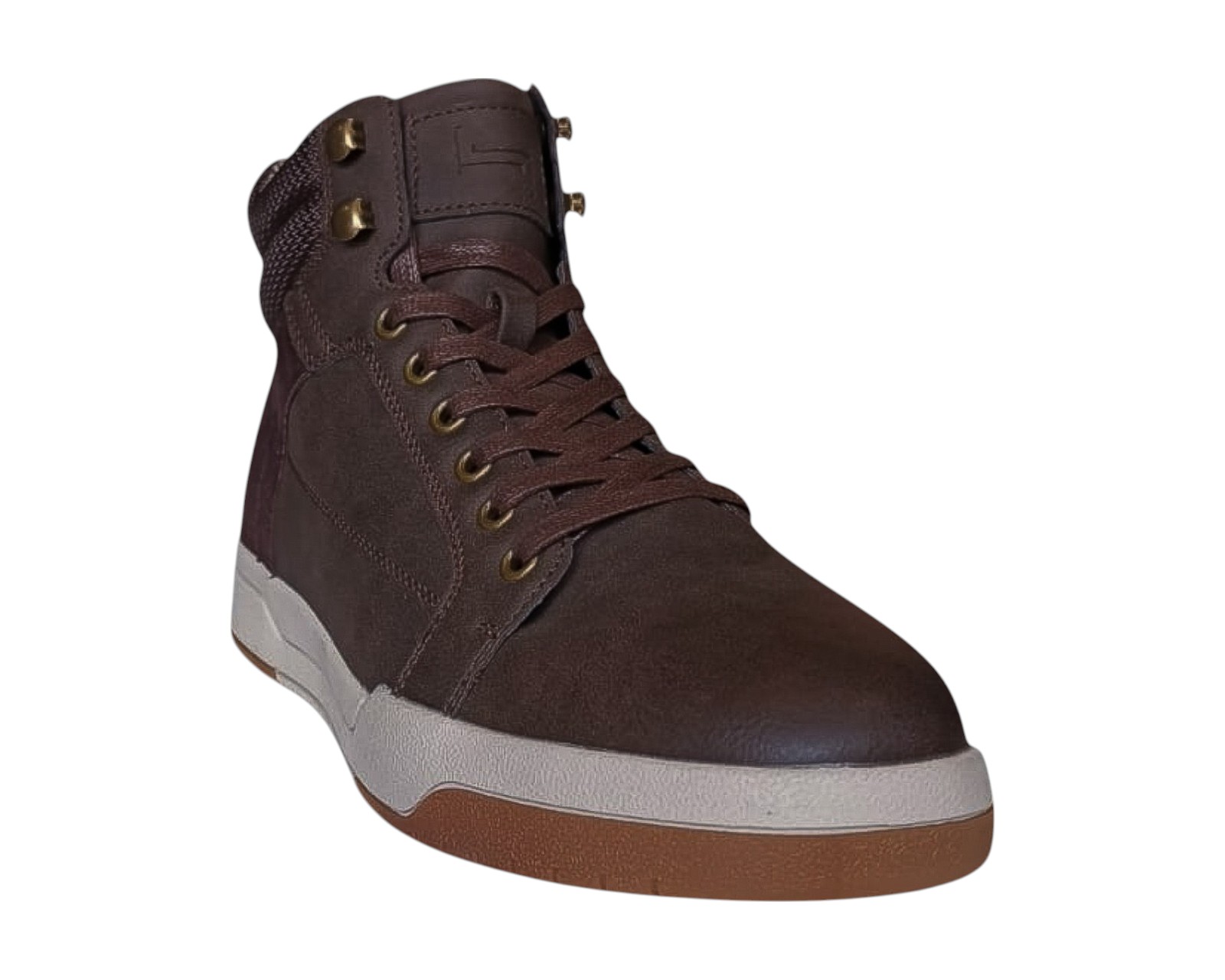 Foto 2 pulgar | Tenis Para Hombre Lob Footwear Pu Café 57704540