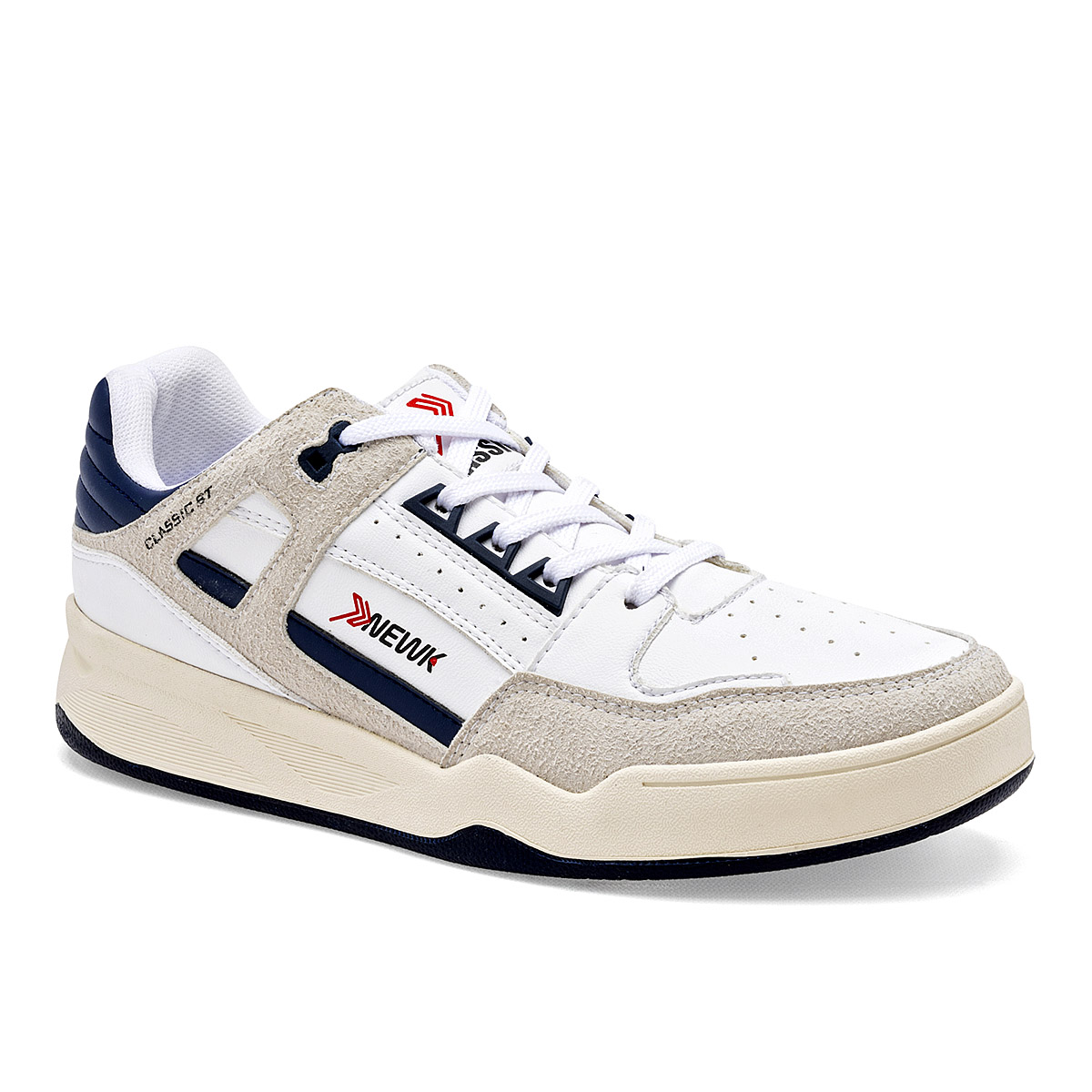 Foto 1 | Newk Tenis Urbano Para Hombre Blanco Gris Marino Cod.132673