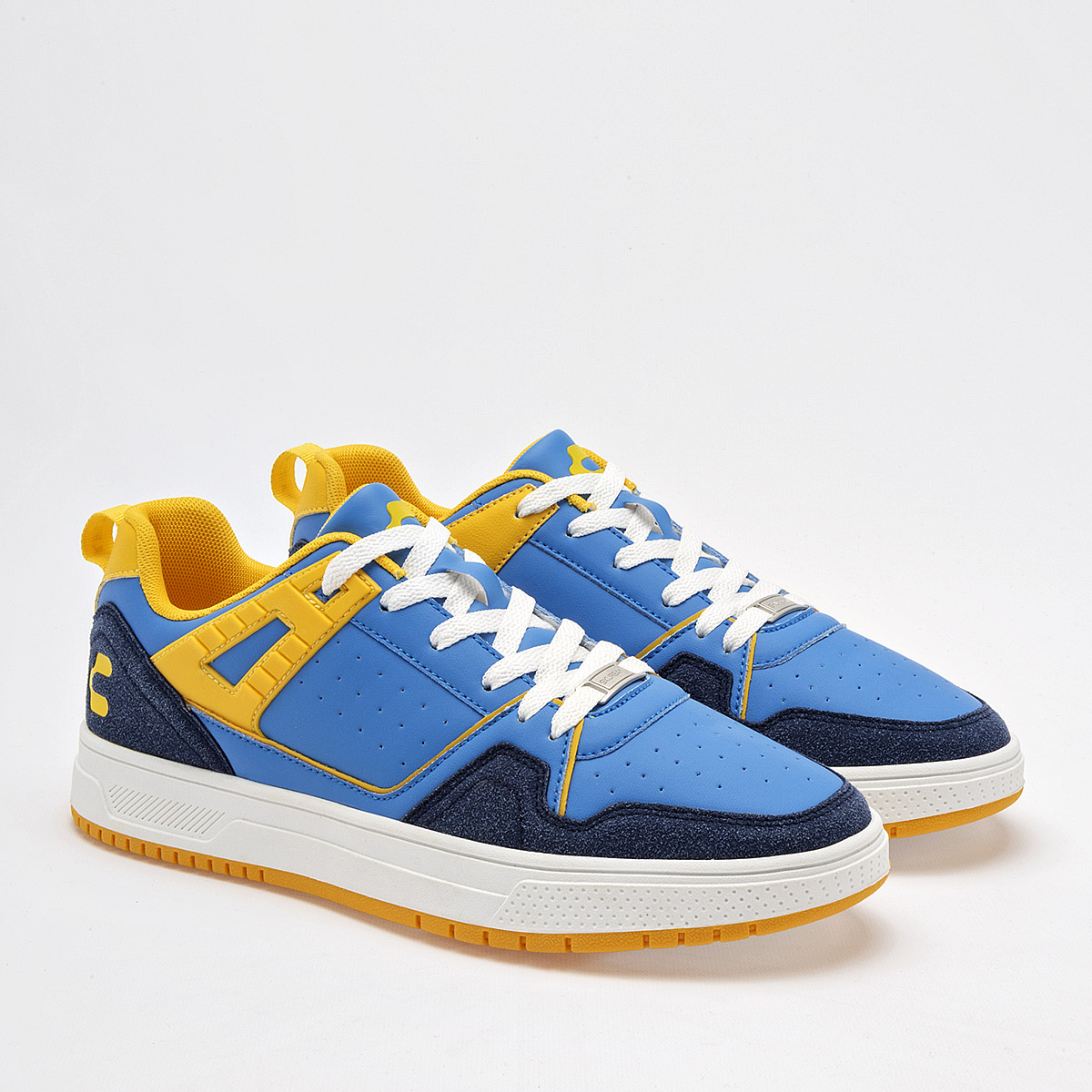 Foto 3 pulgar | Charly Tenis Urbano Para Hombre Azul Marino Amarillo Cod.129577
