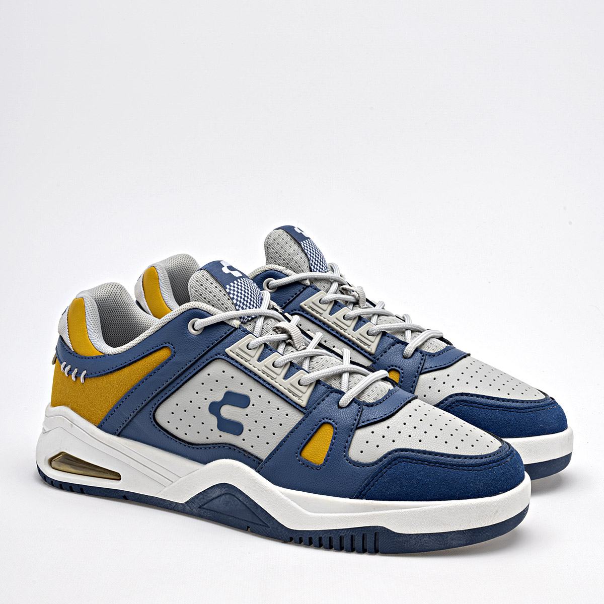 Foto 2 | Charly Tenis Urbano Para Hombre Marino Gris Amarillo Cod.129635