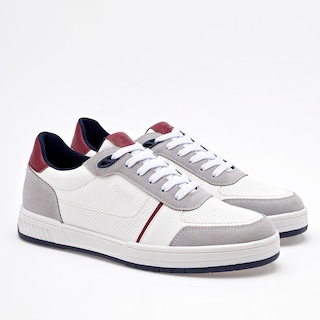 Foto 2 | Rodrisan Tenis Urbano Para Hombre Blanco Gris Vino Cod.132772