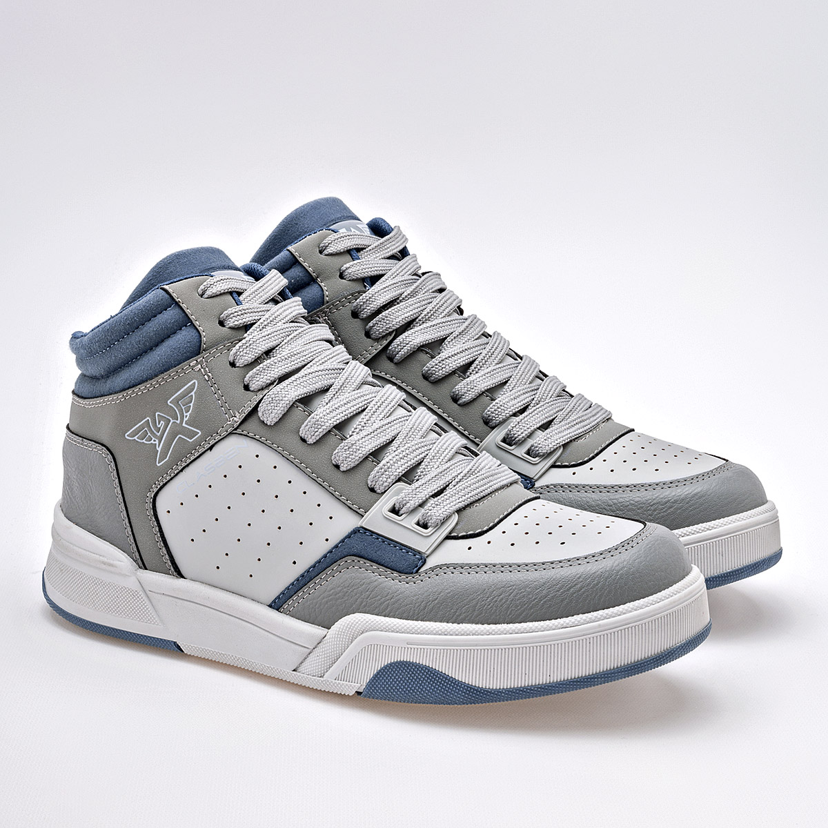 Foto 2 | Clasben Tenis Urbano Para Hombre Gris Azul Cod.131970