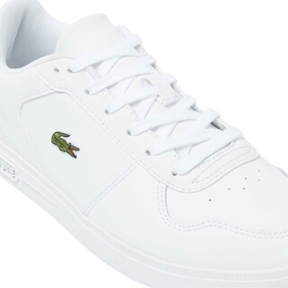 Foto 3 | Tenis/sneakers Lacoste T-base Casual Blanco De Piel Para Mujer