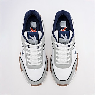 Foto 3 | American Fire Tenis Urbano Para Hombre Blanco Gris Marino Cod.133798