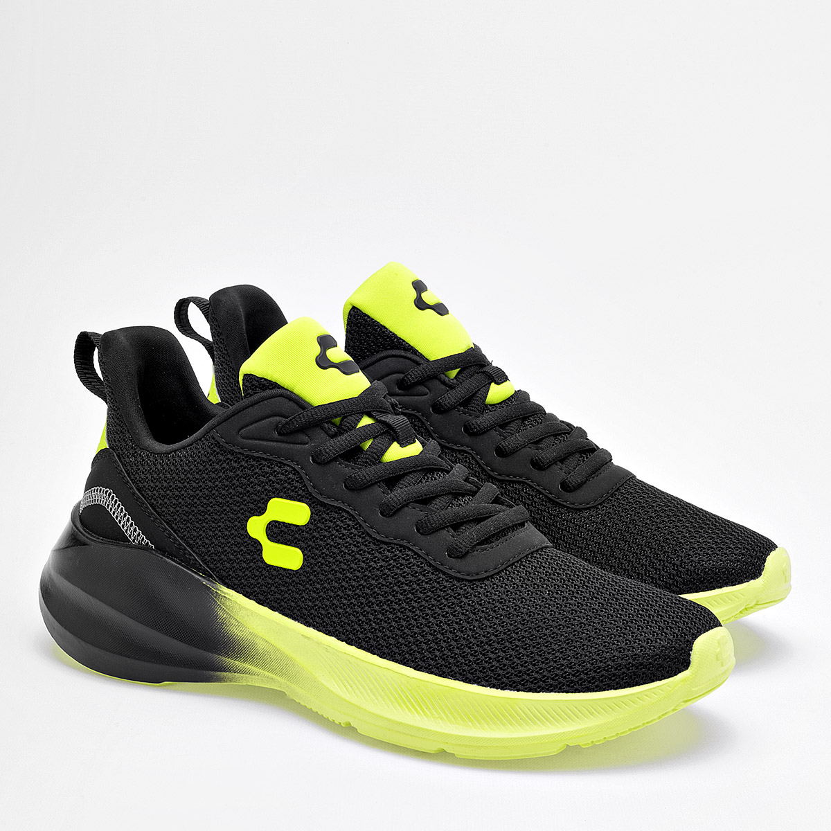 Foto 2 | Charly Tenis Deportivo Para Hombre Negro Verde, Running Cod.129644