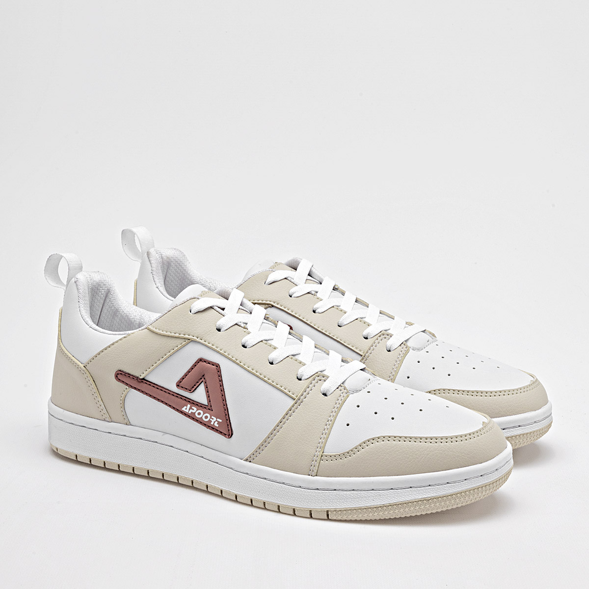 Foto 2 | Apoort Tenis Urbano Para Hombre Blanco Beige Cod.131800