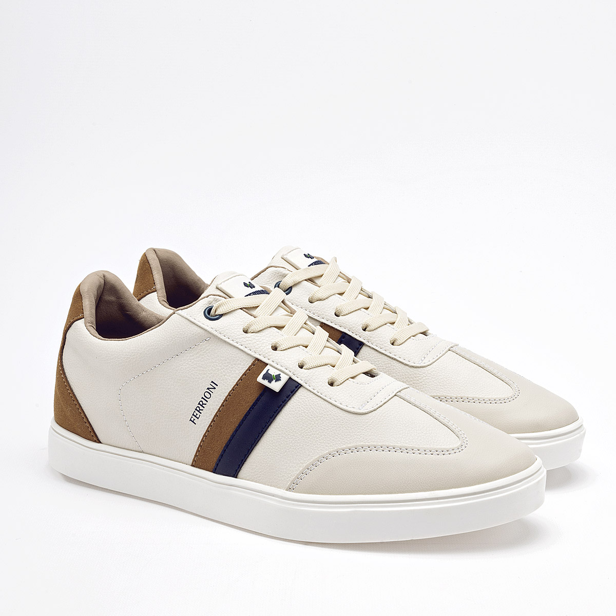 Foto 3 pulgar | Ferrioni Tenis Urbano Para Hombre Latte Camel Marino Cod.132122