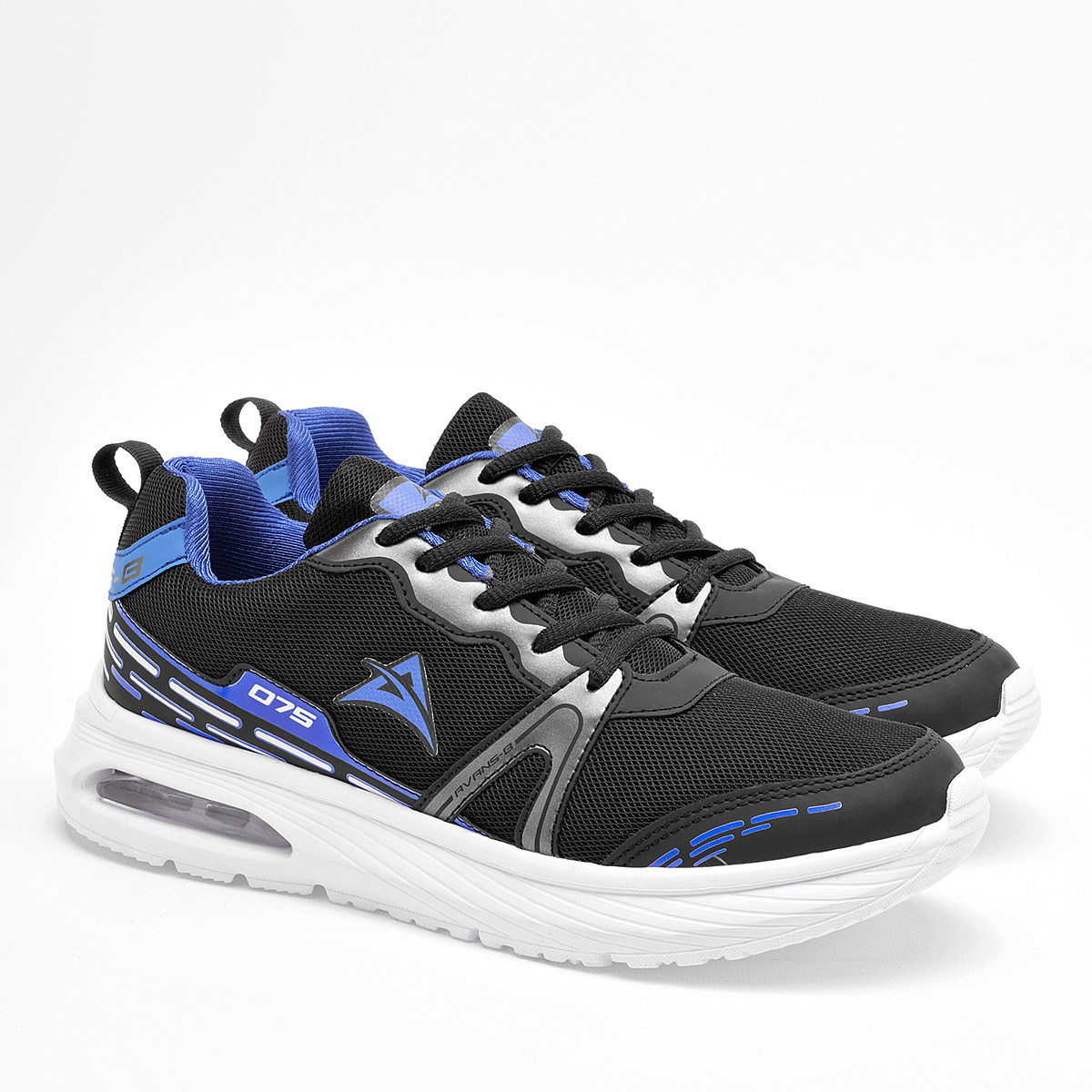 Foto 2 | Avans-b Tenis Urbano Para Hombre Negro Azul Cod.133311