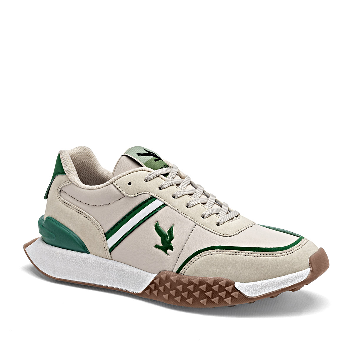 Foto 2 pulgar | American Fire Tenis Urbano Para Hombre Beige Verde Cod.133797