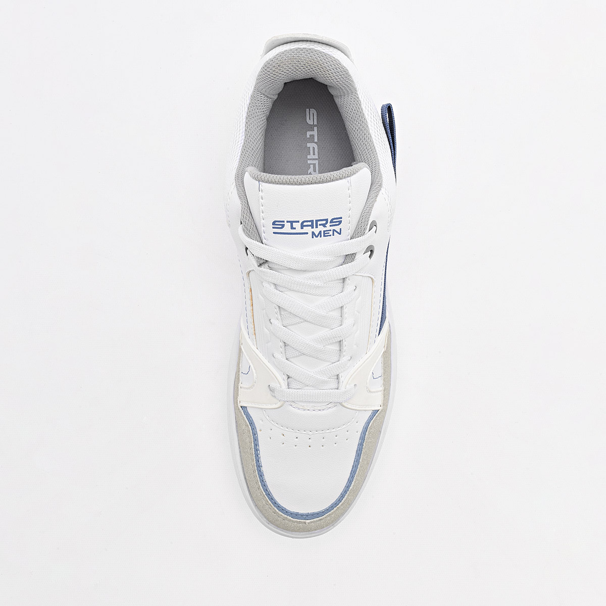 Foto 3 pulgar | Stars Of The World Tenis Urbano Para Hombre Blanco Gris Azul Cod.132819