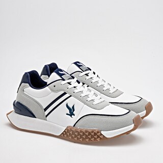 Foto 2 | American Fire Tenis Urbano Para Hombre Blanco Gris Marino Cod.133798