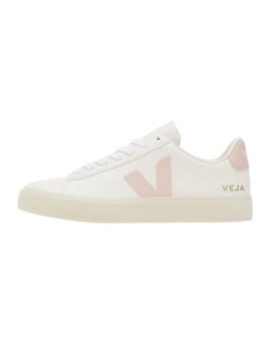 Foto 1 | Tenis Veja Para Mujer Color Blanco Con Logo Rosa, Agujetas Blancas Y Suela De Goma