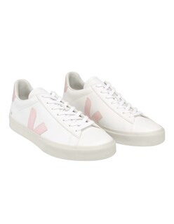 Foto 3 | Tenis Veja Para Mujer Color Blanco Con Logo Rosa, Agujetas Blancas Y Suela De Goma