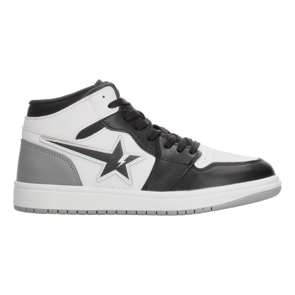 Foto 2 pulgar | Tenis Niño Vavito Blanco Negro Tipo Bota Original Sneakers Junior Juvenil Casual Ligero Urbano Blanco