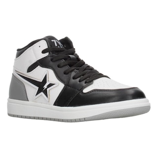 Foto 2 | Tenis Niño Vavito Blanco Negro Tipo Bota Original Sneakers Junior Juvenil Casual Ligero Urbano Blanco