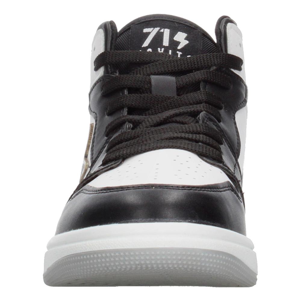 Foto 7 pulgar | Tenis Niño Vavito Blanco Negro Tipo Bota Original Sneakers Junior Juvenil Casual Ligero Urbano Blanco