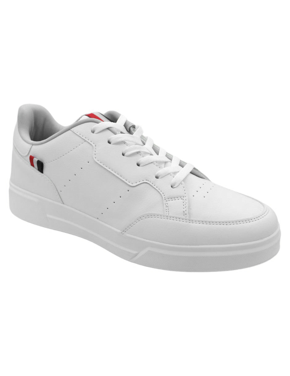Foto 2 pulgar | Tenis Con Cordones Exterior Piel Vegana Color Blanco Para Hombre De Rbcollection