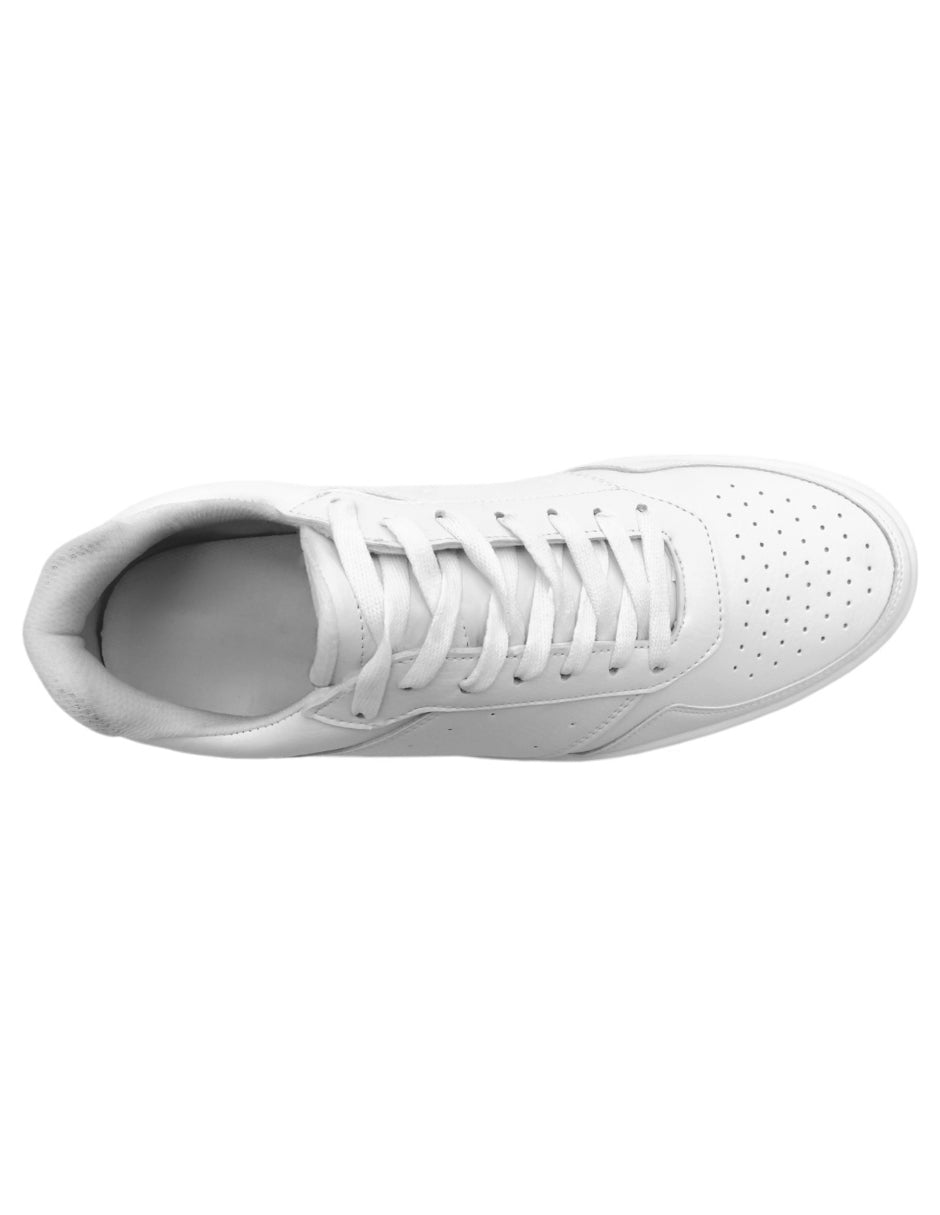 Foto 6 pulgar | Tenis Con Cordones Exterior Piel Vegana Color Blanco Para Hombre De Rbcollection