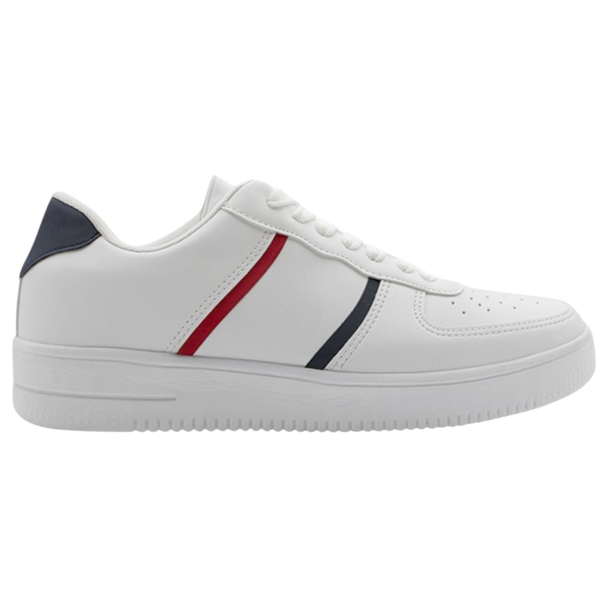 Tenis Con Cordones Exterior Piel Vegana Color Blanco Para Hombre De Rbcollection