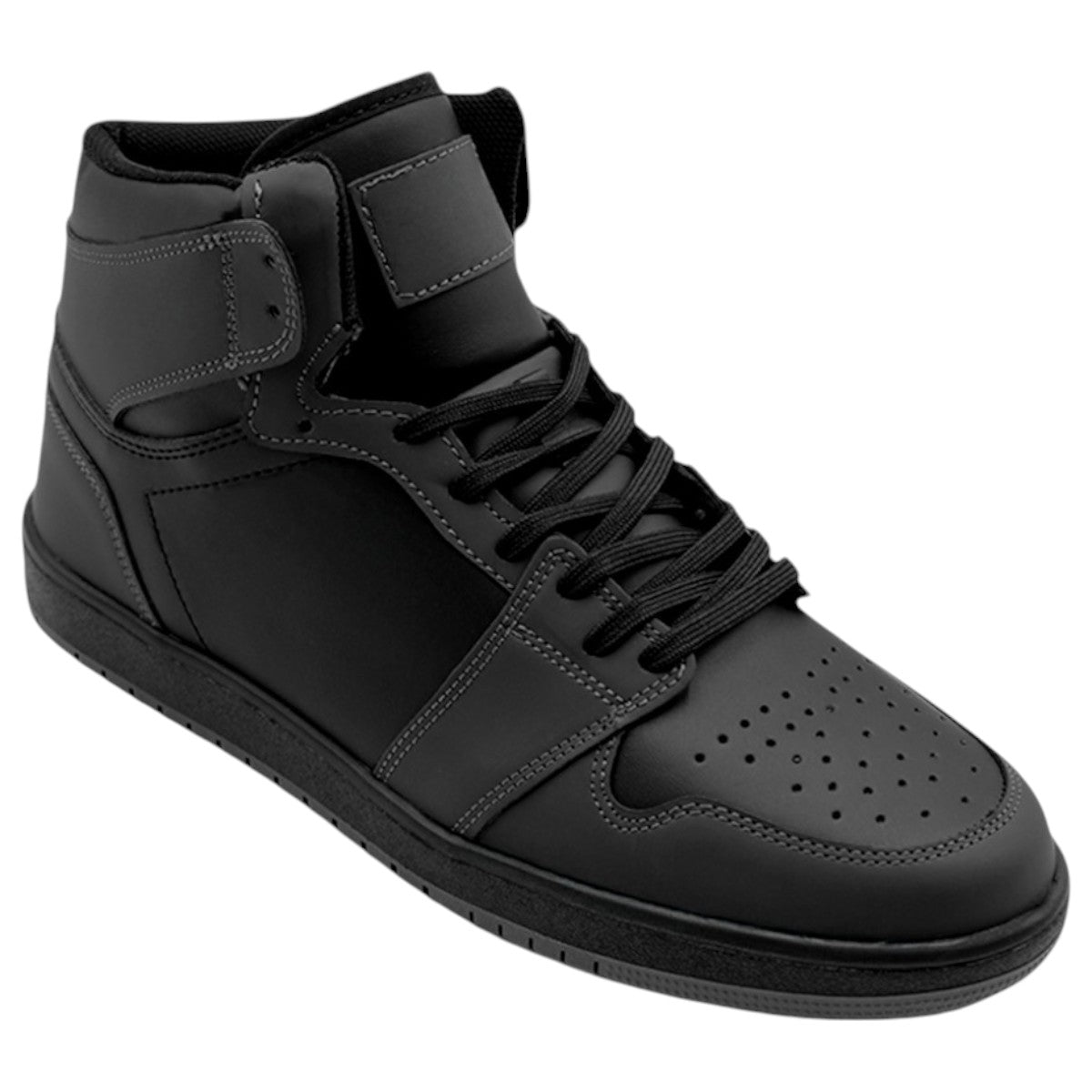 Foto 3 pulgar | Tenis Botín Exterior Piel Vegana Color Negro Para Hombre De Rbcollection