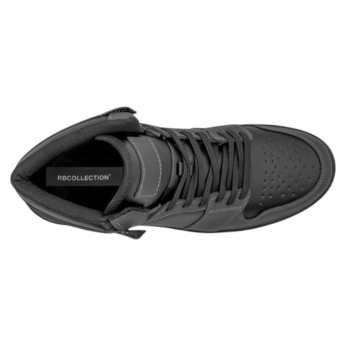Foto 4 pulgar | Tenis Botín Exterior Piel Vegana Color Negro Para Hombre De Rbcollection