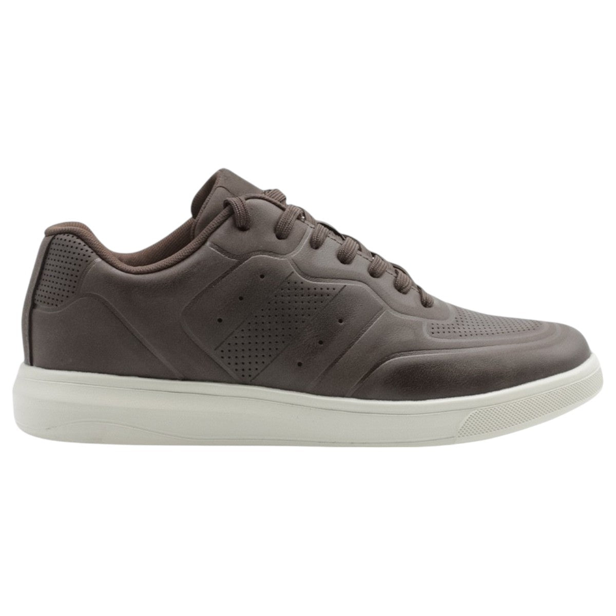 Foto 1 | Tenis Con Cordones Exterior Piel Vegana Color Café Para Hombre De Rbcollection