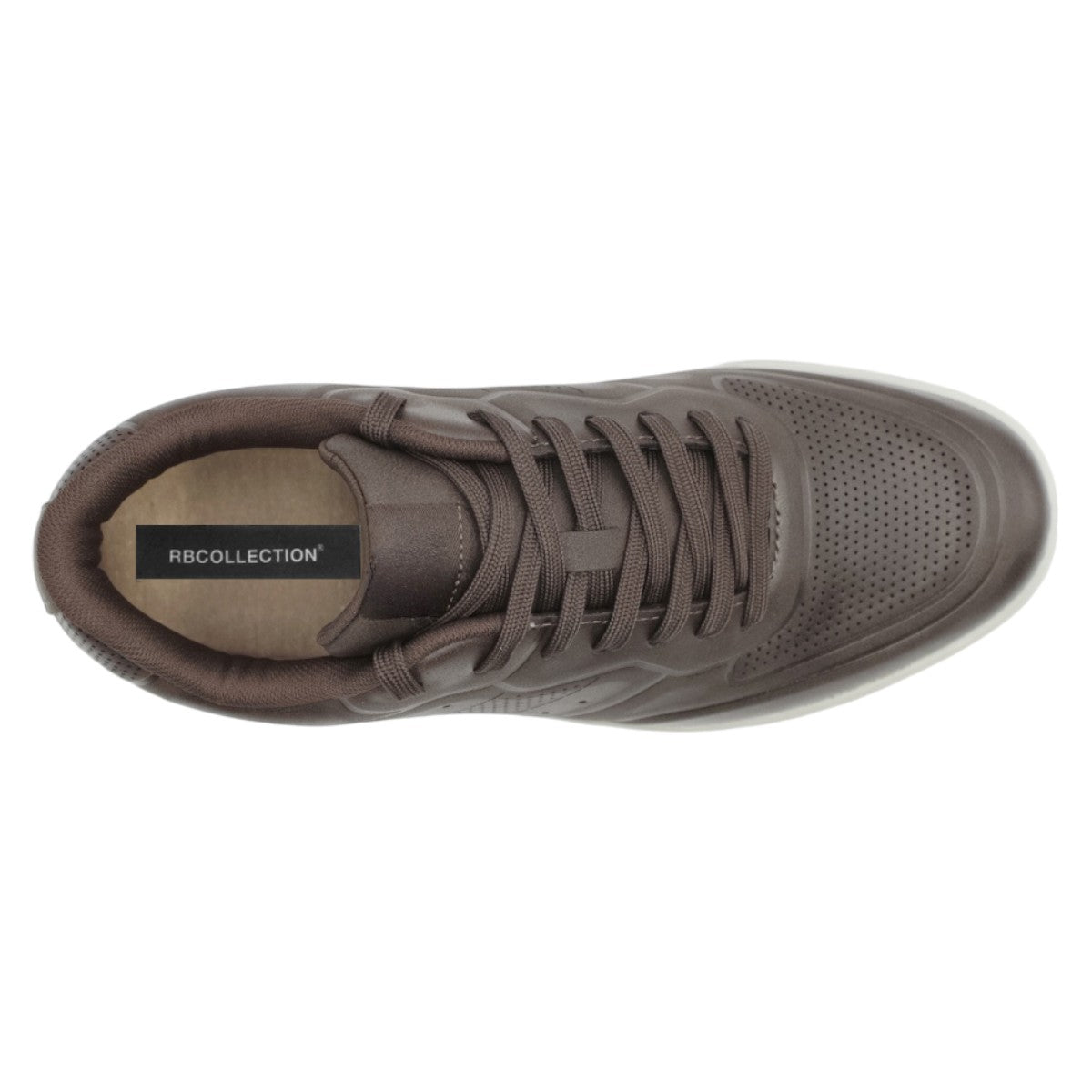 Foto 4 pulgar | Tenis Con Cordones Exterior Piel Vegana Color Café Para Hombre De Rbcollection
